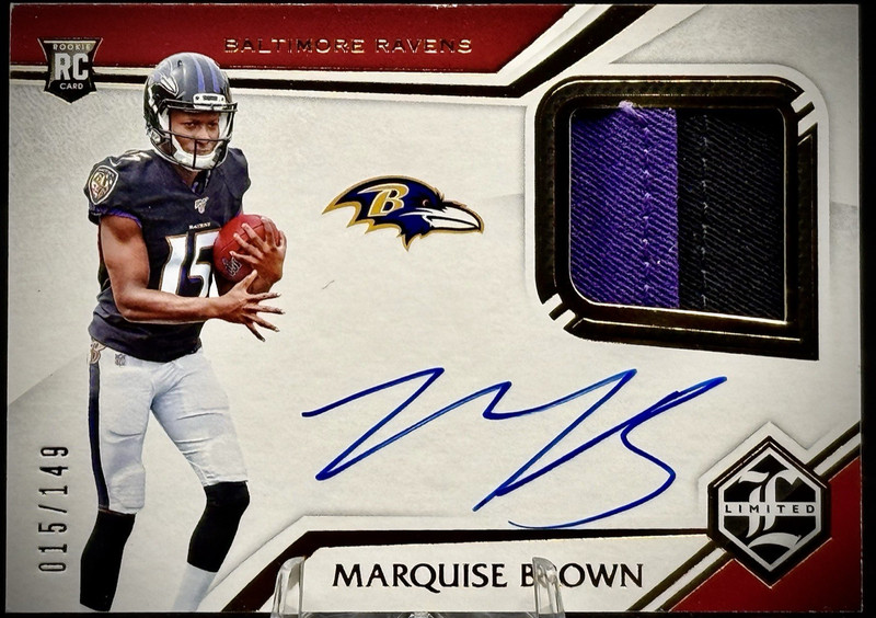 2019 Panini Limited - Marquise Brown #107 - Rookie Patch Auto /149 (RC)