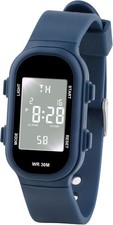 DTKID Digitale Kinderuhr 7 Farben LED Armbanduhr Wecker Stoppuhr