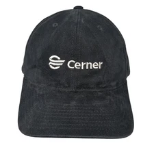 Cerner Strapback Baseball Cap Black One Size Adjustable The Classics Yupoong