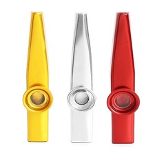 Portable Metal Kazoos Musical Instruments with 10Pcs Kazoo Flute Diaphragms