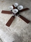 52" Ceiling Fan Used Completely Assembled with Four-Fixture Light Kit — photo 2