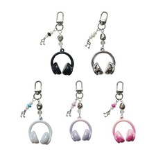 Fashionable Gradient Keychain Ergonomic Headphone Shape Ideal for Gifts Parties