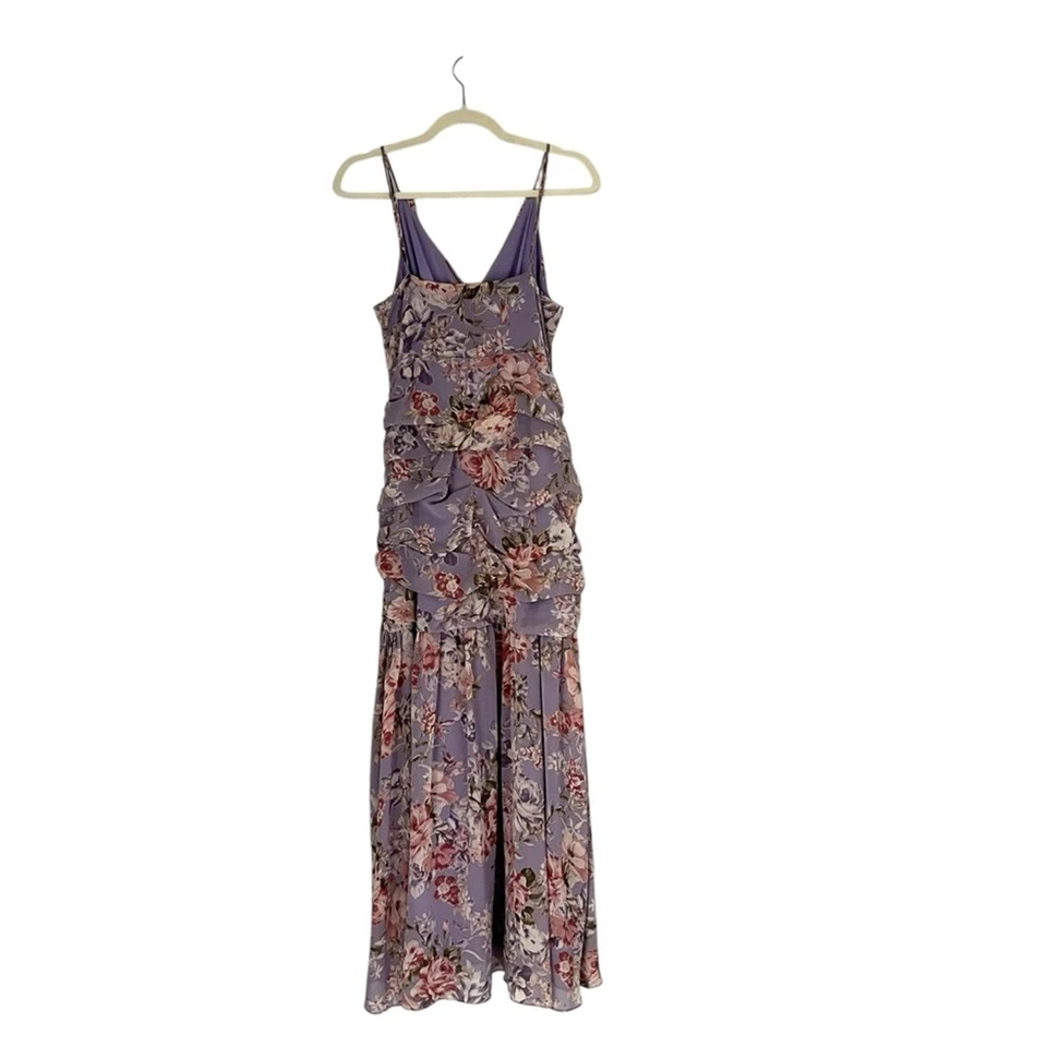Anthro ASTR Kiana ruffle maxi dress Sz Large Lavander floral fairy core feminine - Image 4 of 4