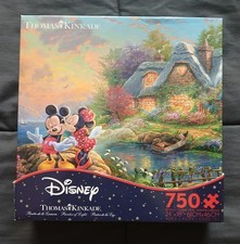 Disney Thomas Kinkade Mickey and Minnie Sweetheart Cove 750 Pc Jigsaw Puzzle New