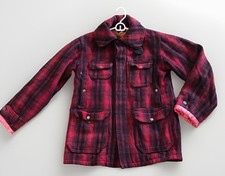 Vintage 1960s Woolrich 4 Pocket Coat. Size 38/Med Hunting Plaid Distressed