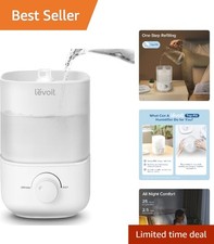 Easy Clean 2.5L Cool Mist Humidifier - Safe Auto Shut-Off No Light Disturbance
