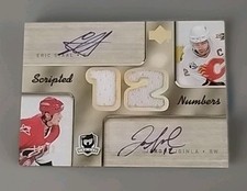 2005 UPPER DECK THE CUP ERIC STAAL JAROME IGINLA SCRIPTED NUMBERS PATCH AUTO /12