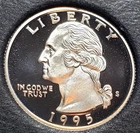 1995-S Gem Proof Silver Washington Quarter - Recent Set Break