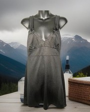 Guess Women’s Mini Dress Black, Gold Glitter Medium Above Knee Strappy Neckline