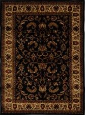 Home Dynamix Royalty 3208-457 Black Area Rug - 5' 2" x 7' 2"