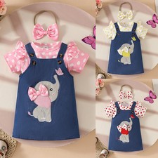 Recién Nacido Bebé Niña Volantes Lunares Mameluco Prendas para el torso Peto Vestido Conjunto Ropa