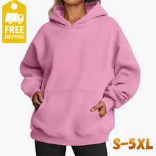 Women Casual Hoodies Thick Fleece Pullover Autumn Winter Street Style Gift