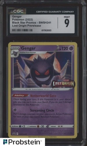 2022 Pokemon SWSH Black Star Promos PreRelease #241 Gengar Holo CGC 9