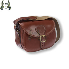 Nuova custodia cartuccia fucile borsa vintage pelle marrone Latigo Pouch, custodia 100-125