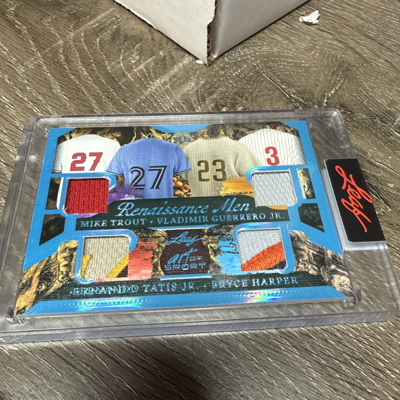 2023 Leaf Art of Sport Trout Guerrero Tatis Harper Game Used Jersey Card /4!!!