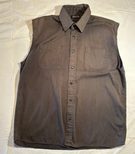 Jesse James Industrial Workwear Men’s Size Large Grey Carbon Button Up Tank Top