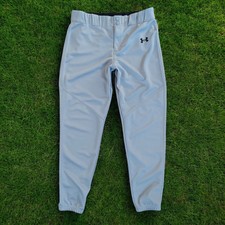 Under Armour Baseball Pants Youth XL Gray Utility Closed Tapered Jogger NEW