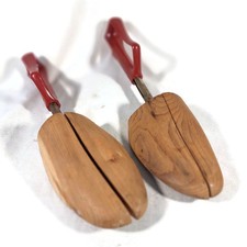 Rochester Travel Shoe Tree 4 Split Wood Toe Plastic Handle Metal Shaft