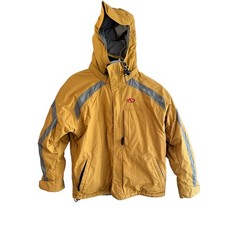 Marker Boys Ski Jacket Size 10 Insulated Hooded Winter Coat Yellow