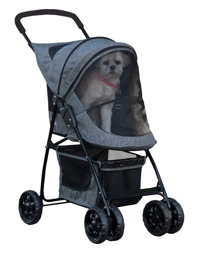Happy Trails Lite Pet Stroller for Cats/Dogs, Zipper Entry, Easy Fold with Re...