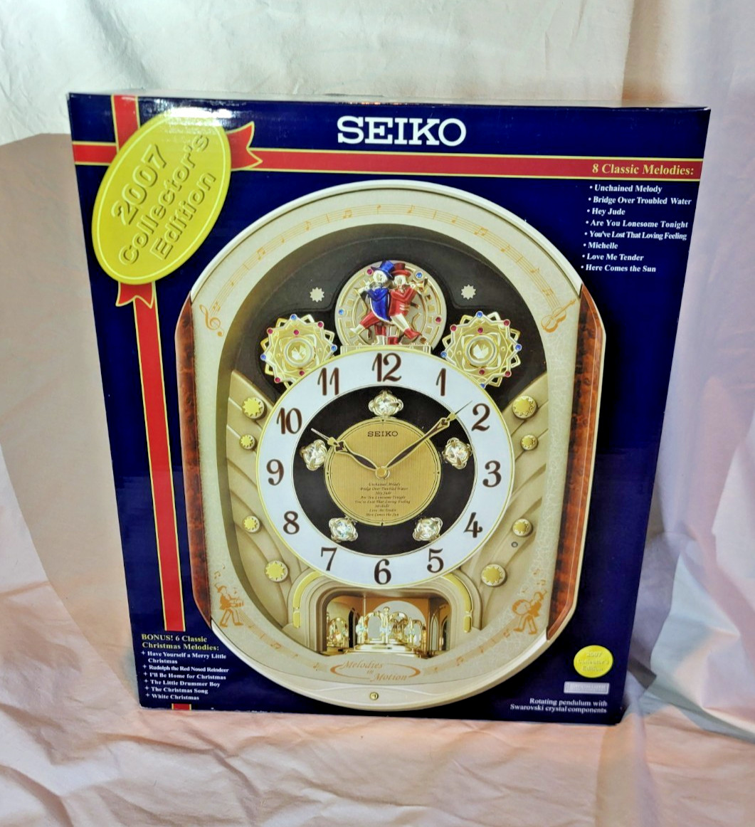 Seiko Melodies in Motion 2007 Collectors Edition Wall Clock - New