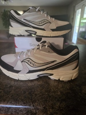 Saucony Grid Ride Millennium Size 10 White Black S70856-4 Men's Suede Sneakers