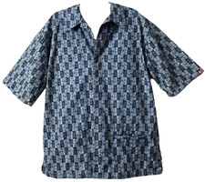 Vintage Ocean Pacific OP Hawaiian Shirt M Button Front Pockets Tiki Blue 90s Y2K