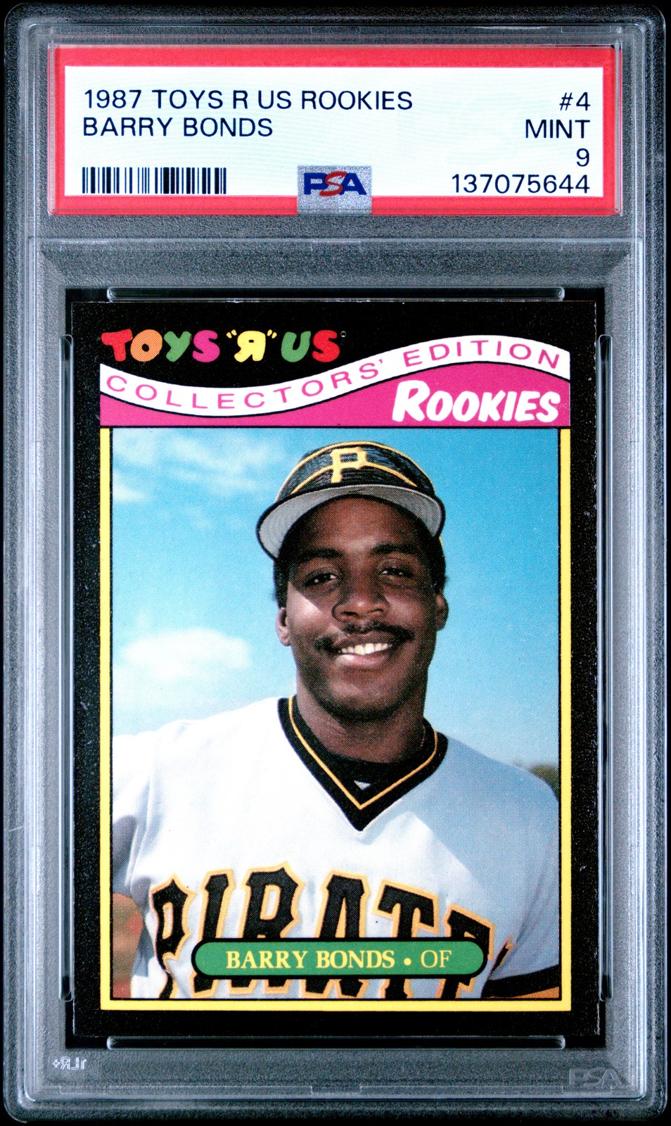 1987 TOYS R US ROOKIES #4 BARRY BONDS ROOKIE RC PSA 9