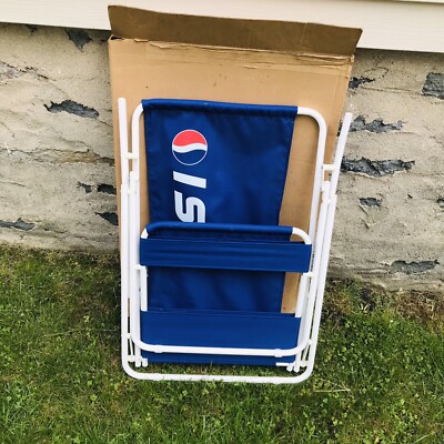 PEPSIビンテージ　椅子 2 VTG 1990s PEPSI STUFF FOLDING BEACH CHAIR PEPSI PROMO BLUE