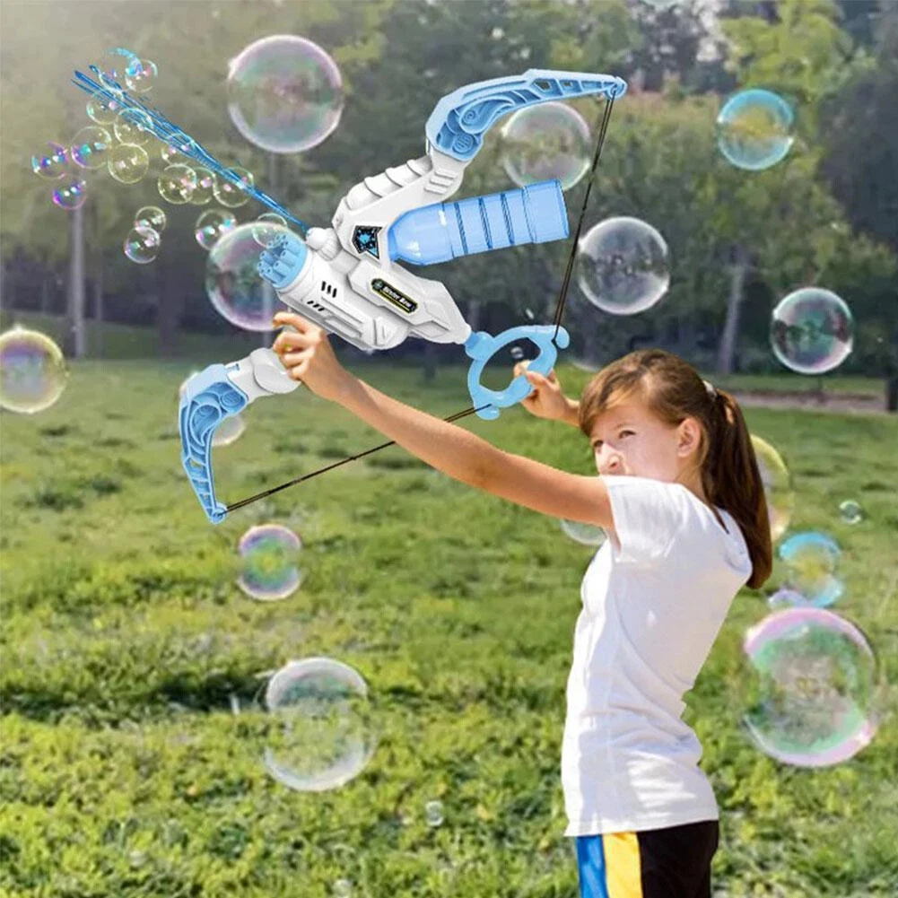 New Bubble Gun Electric Bow and Arrow Automatic Bubble Blower and