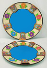 Amscan Tiki and Floral Serving Tray Hawaiian Tropical Luau Embossed Plastic 16"