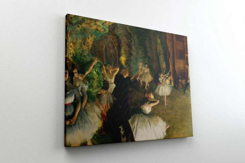 O Ensaio do Balé no Palco por Edgar Degas Impressão em Tela, Vários Tamanhos - Imagem 3 de 4