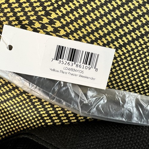 Lulu Dharma NWT Yellow Plaid Frasier Weekender Bag Carry-on Travel - Picture 11 of 14