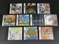 Lot of 10 Nintendo DS Cases Manuals ~ NO GAMES ~ Mario, Animal Crossing, Layton