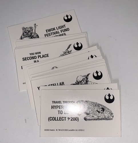 Star Wars Trilogy Edition Monopoly 2004 Rebel Cards Only - Picture 3 of 6
