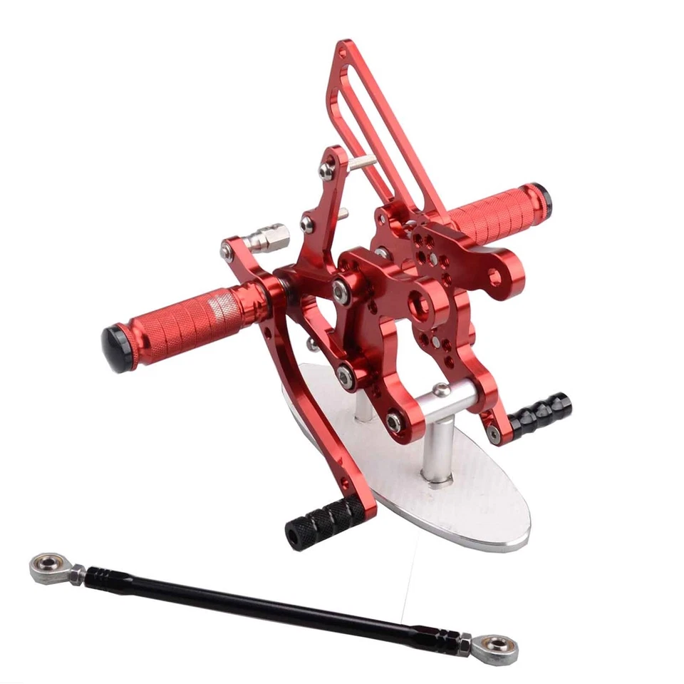 Juego de estriberas traseras CNC rojas pedal para Honda CBR893RR CBR919RR CBR400 Foto 2 de 3