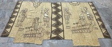 Vintage African Batik Mud Cloth African Painting Handstitched Tapestry 4x7 ft