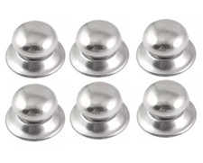 6 Pomelli Per Coperchi Universali Manici Coperchio Vetro Acciaio Adattabili AMC