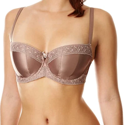 Panache Masquerade Rhea Bandeau-BH mit Bügel Leicht Gepolstert Geformt Braun Neu