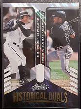2022 Panini Absolute Historical Duals Lava #HD-JR Jim Thome & Roberto Alomar
