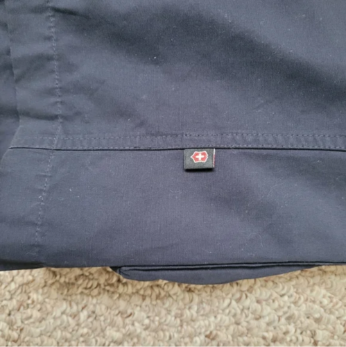 Victorinox Men's Swill Army Type Navy Parka Rain Jacket Size L - Picture 8 of 8