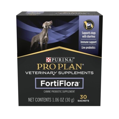 Purina Pro Plan Veterinary Suppliments FortiFlora Probiotics Dog 30ct EXP 8/25
