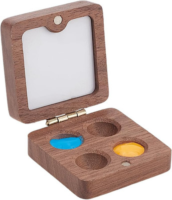4 Raster Tragbare Aquarellpalette Skizzenbuch Palette Mini Travel Paint Tray Box