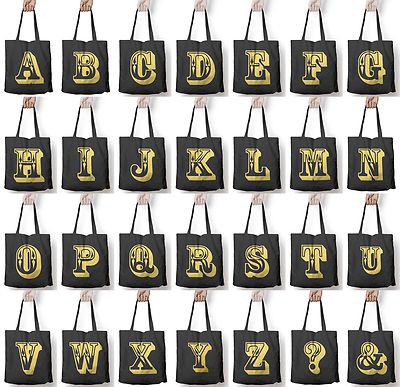 Personalisierter Shopper Beuteltasche Rose Buchstaben Alphabet Damen Einkaufstasche fürs Leben