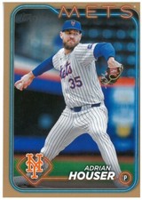 2024 Topps Update Series Adrian Houser #US145 Gold 1466/2024 New York Mets