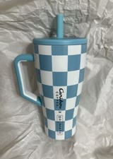 Vaso de café caribú Brumate ERA 30 OZ a cuadros *NUEVO CON ETIQUETAS EN CAJA*