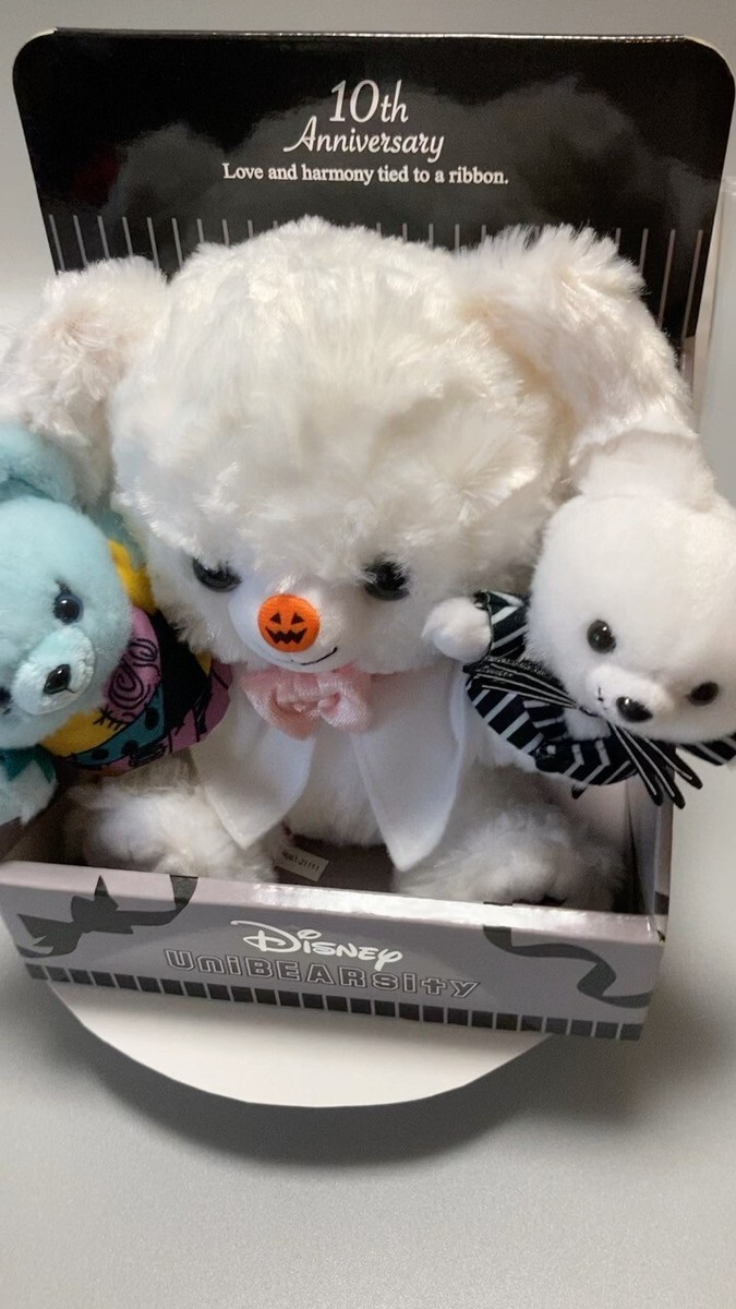 UniBEARsity10th Plush Doll Halloween Zero Jack Sally Disney Store