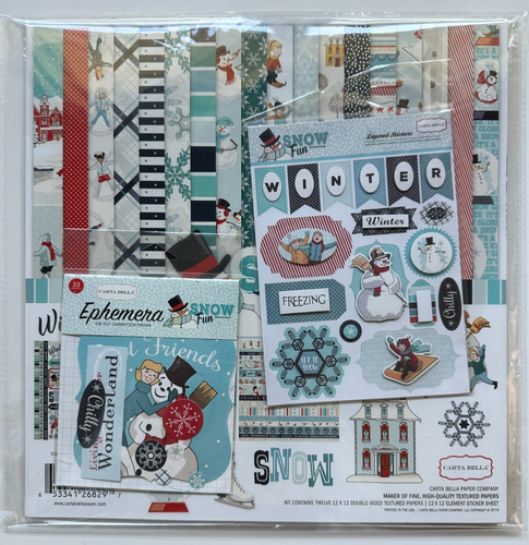 Carta Bella 12 x 12 Scrapbook Kit-Variations-Practically Perfect, Snow Fun, More - Picture 6 of 42