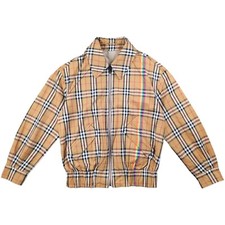 Burberry London Pride Women Beige Nova Check Reversible Bomber Jacket Size M