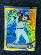 HENDRY MENDEZ 2022 Topps Bowman Chrome 1st Bowman Yellow Mini Diamond #'d /75